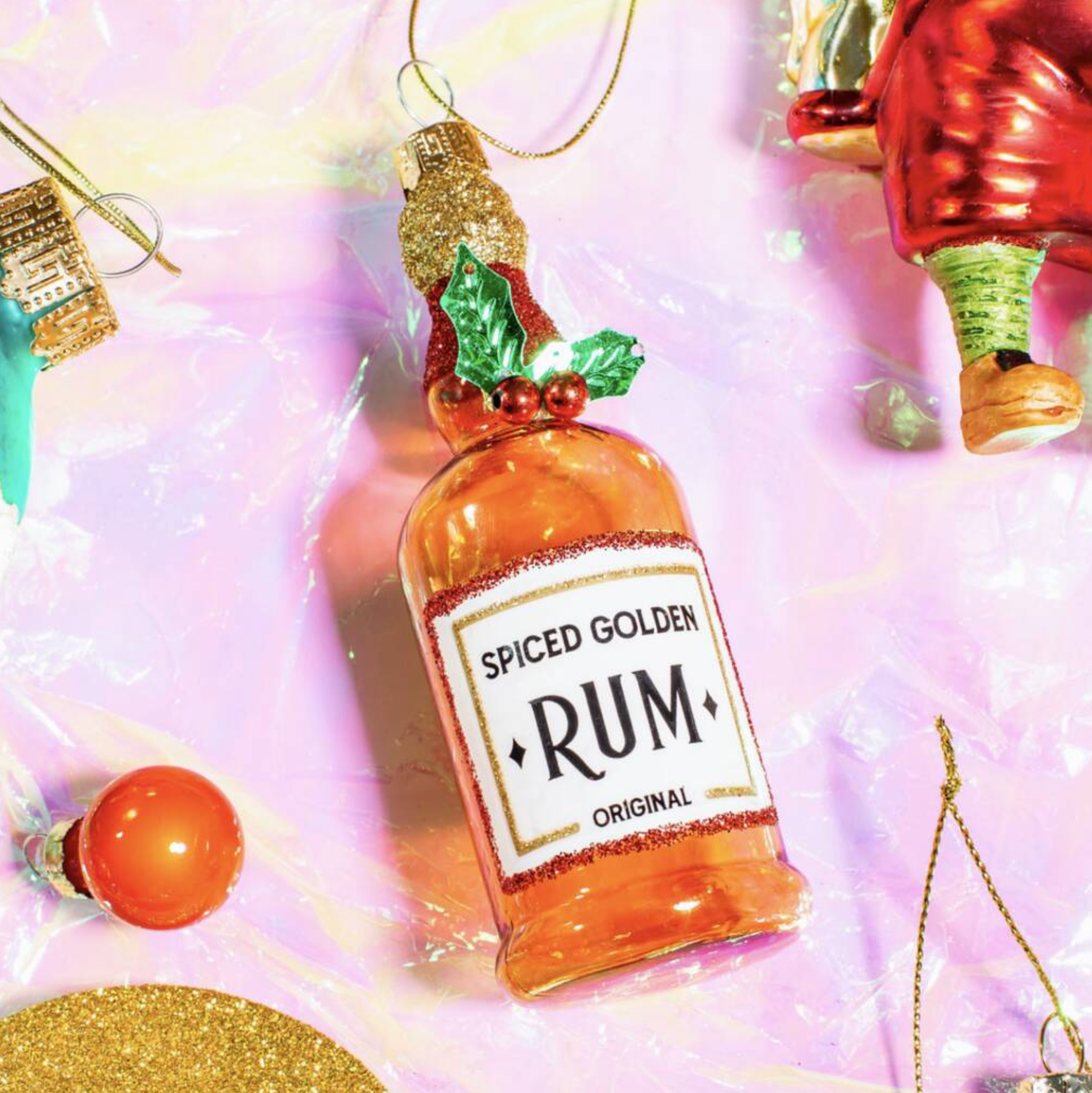 Spiced Golden Rum Shaped Bauble