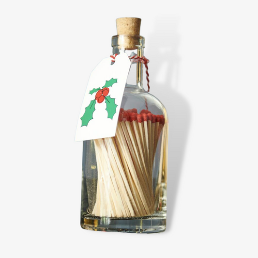 Corked Bottle Of Hand Dipped Christmas Matches