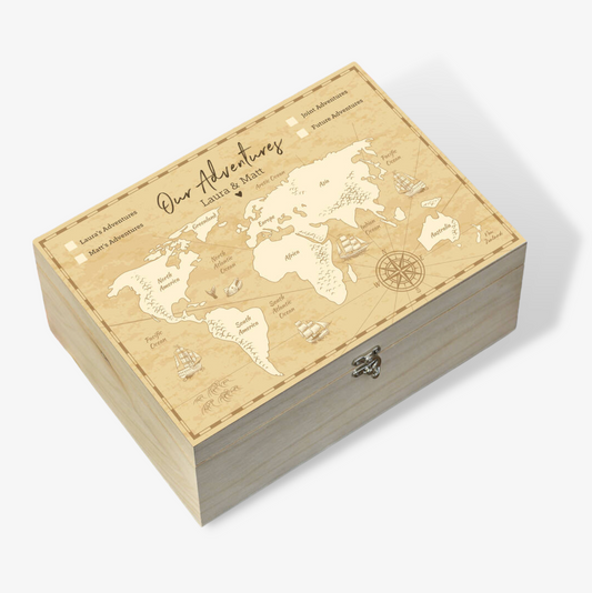 Personalised Travel Keepsake Storage Box