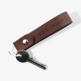 Personalised Message Leather Keyring