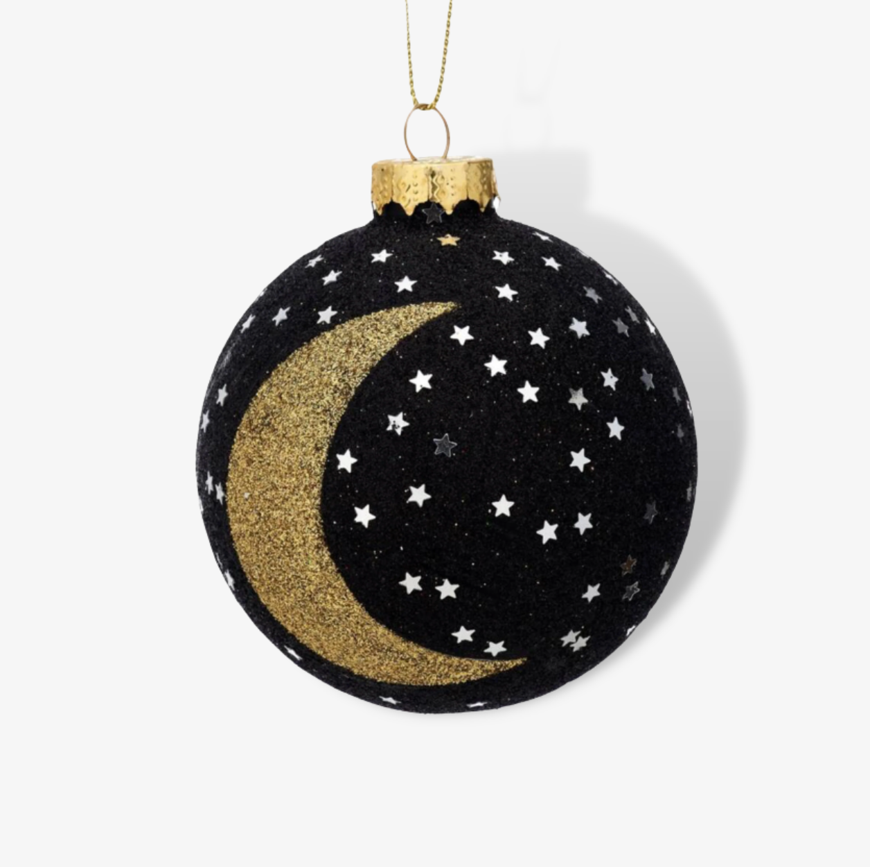 Luxe Glitter Star And Moon Bauble