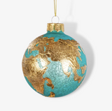 Blue And Gold Globe Shaped Bauble
