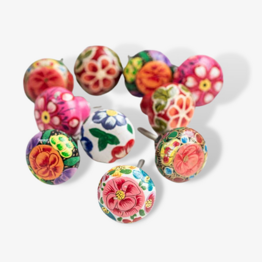 Bright Floral Drawer Knobs