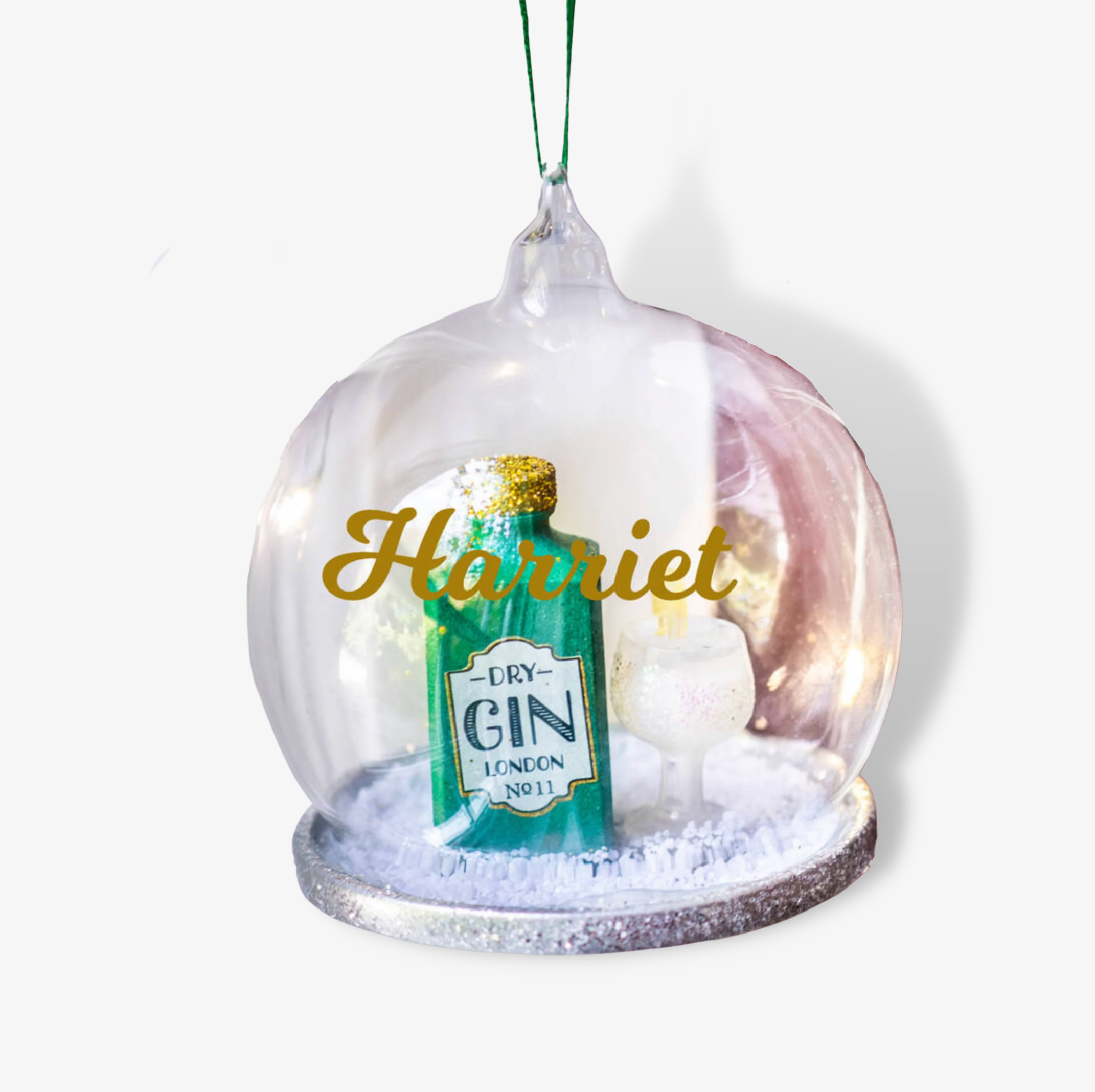 Personalised Gin And Tonic Christmas Bauble