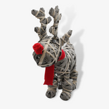 Hand Made Grey Standing Willow Christmas Reindeer