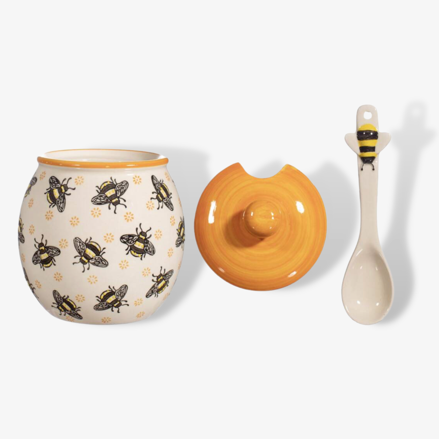 Busy Bee Honey Jar And Spoon