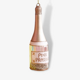 Pink Prosecco Sparkle Christmas Decoration