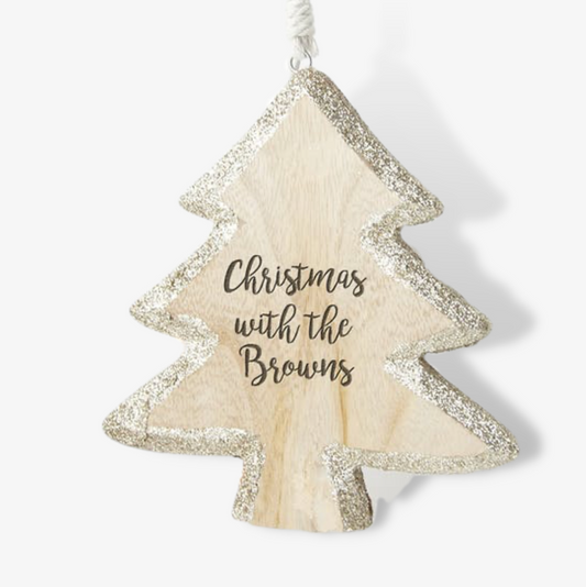 Personalised Sparkling Christmas Tree Decoration