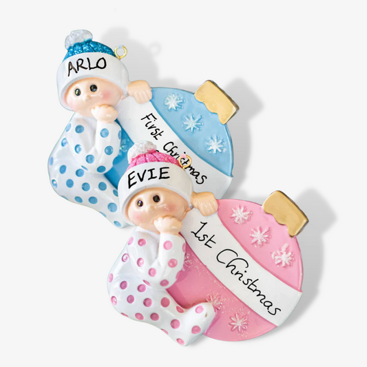 Personalised  baby first Christmas Hanging Decoration