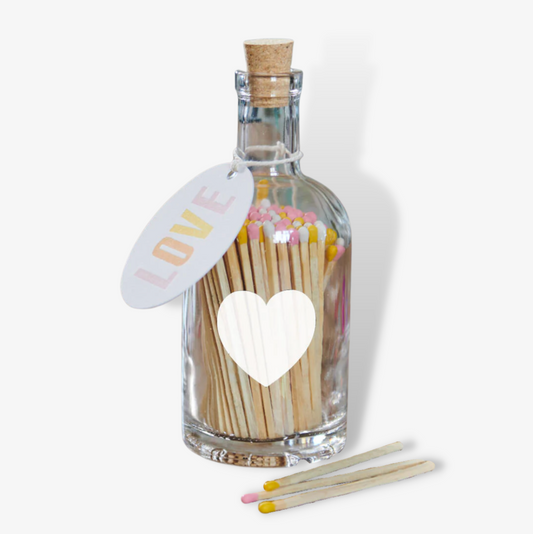 Corked bottle of Love Matches