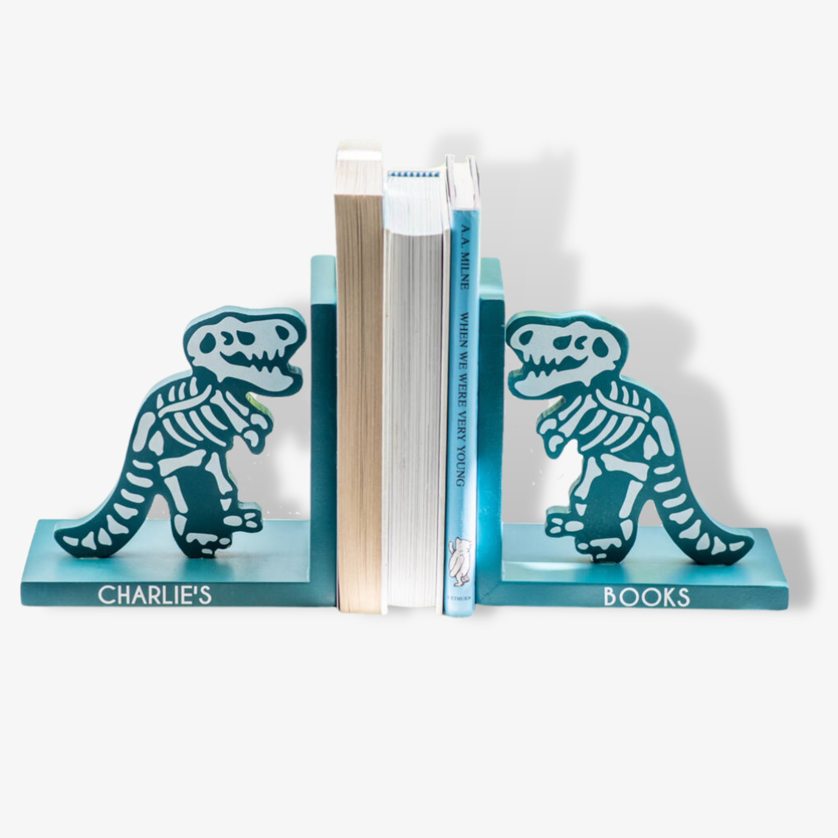 Personalised Dinosaur Bookends