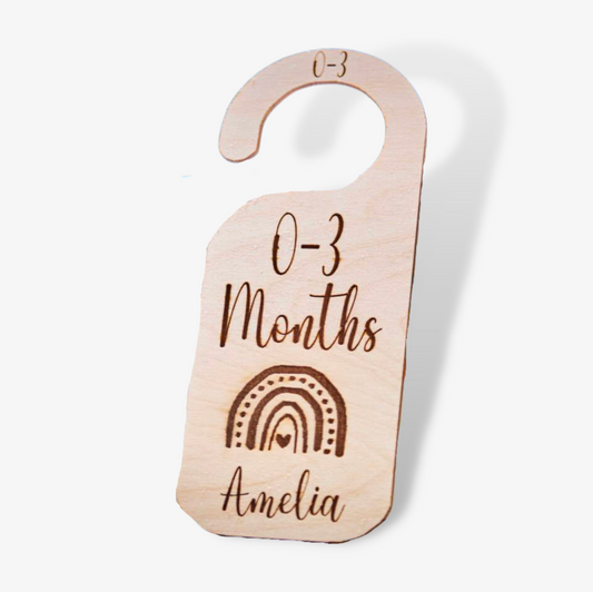 Personalised Wooden Milestone Baby Hangers