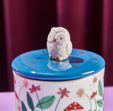 Porcelain Secret Garden Owl Jar