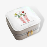Personalised Birth flower Mother's Day Jewellery Case