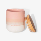 Pink Stoneware Storage Jar