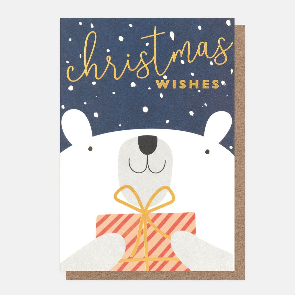Pack of Ten  Polar Bear Small Christmas Cards