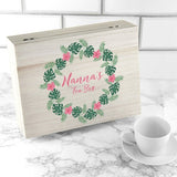 Personalised Rainforest Wreath Tea Box For Her