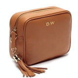 Personalised Tan Leather Handbag