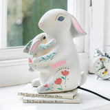 Personalised Mother And Baby Rabbit Lamp