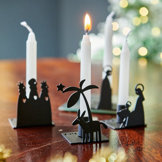 Four Nativity Advent Candles