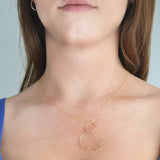 Large 14k Gold Initial Necklace