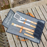 Personalised Denim Barbecue Tools Gift Set
