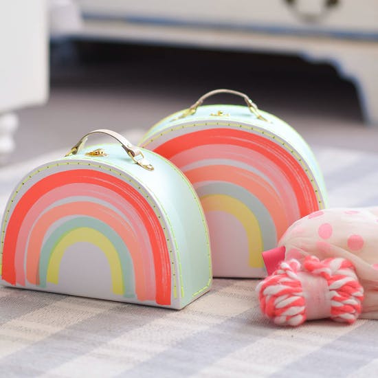 Set Of Rainbow Suitcases