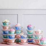 China Letter Cup And Saucer Set