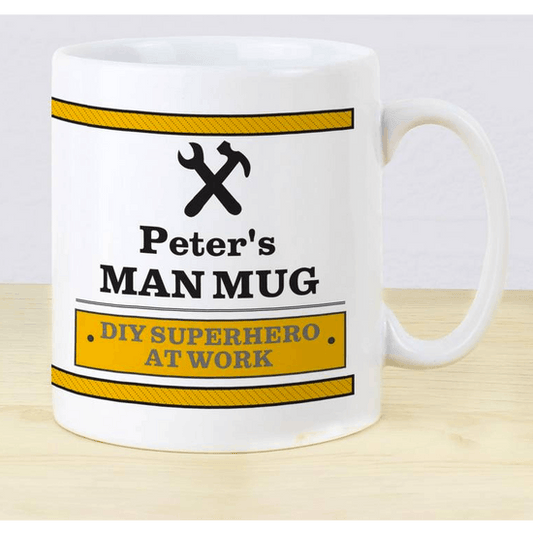 Personalised 'Man At Work ' Mug