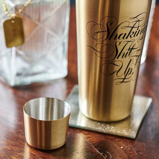 Shaking Shit Up! Gold Cocktail Shaker