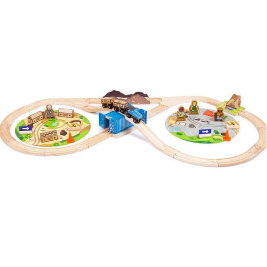 Personalised Wooden Name Train including Construction Set