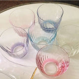 Set Of Six Colourful Glass Tumblers
