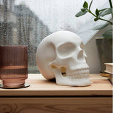 Hand Made Ceramic Skull Table Light