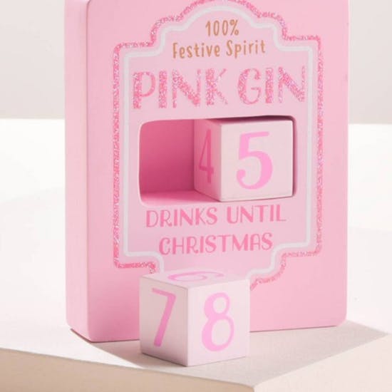 Personalised Gin Christmas Countdown Blocks