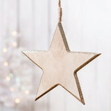 Wooden Glitter Christmas Hanging Decoration
