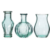 Set Of Three Mini Vintage Glass Bud Vases