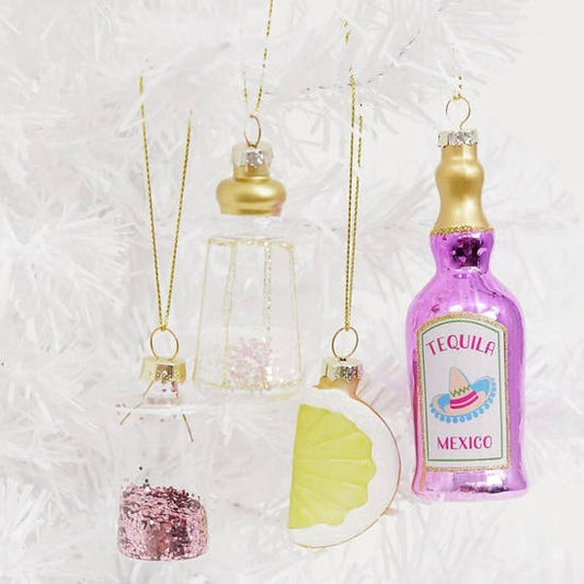 Personalised Christmas Tequila Bauble Set