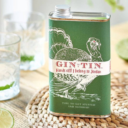 Personalised Christmas Gin In A Tin