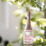 Pink Prosecco Sparkle Christmas Decoration
