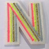 Neon Alphabet Fabric Iron On Patch