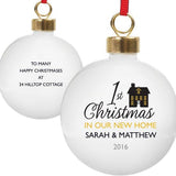 Personalised New Home Christmas Bauble