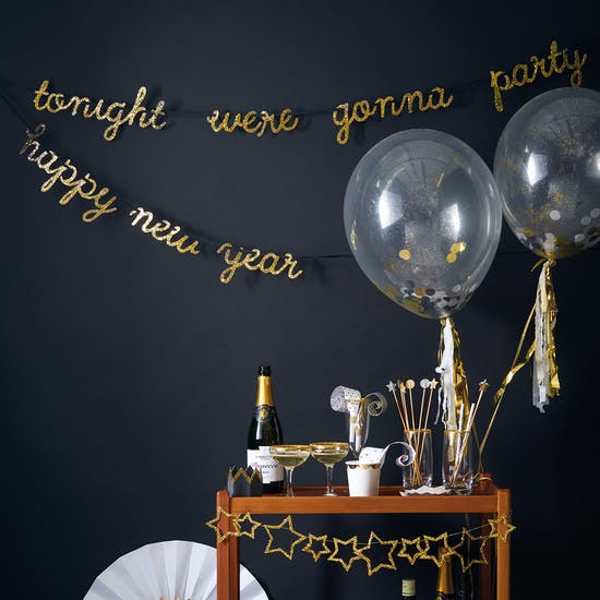 Gold Sparkle Party Banner