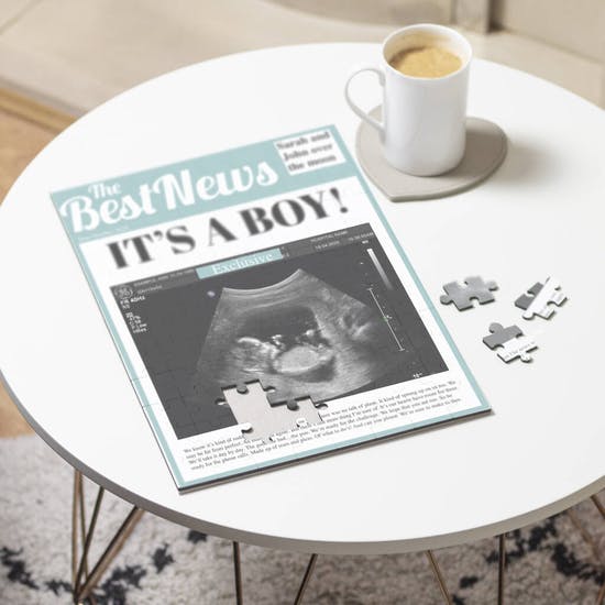 Baby Announcement Newspaper Puzzle