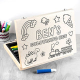 Personalised colour your own colouring set