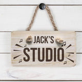 Personalised Wooden Music Studio Sign
