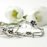 Personalised Fine Silver 'Forget Me Knot' Bracelet