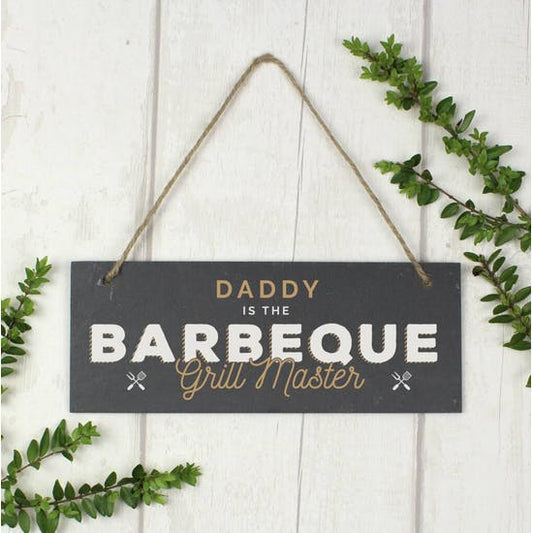 Personalised Barbeque Grill Master Slate Sign