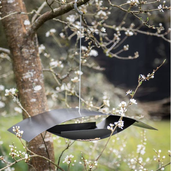 Modern Hanging Metal Bird Seed Feeder