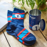 Personalised Fuel Sock In Gift Tin