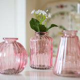 Three Vintage Style Glass Bud Vases